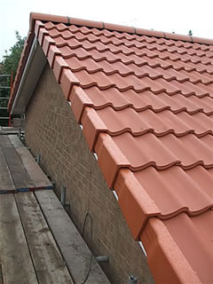 Red roof gable end